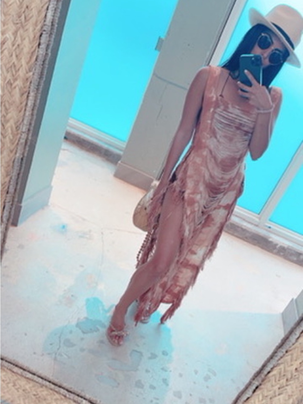 Thrifts and Threads Coverup in tye dye rust size XS